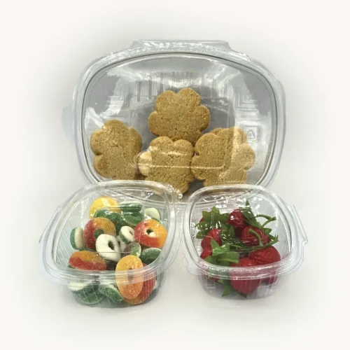 Envases de plástico con tapa para alimentos