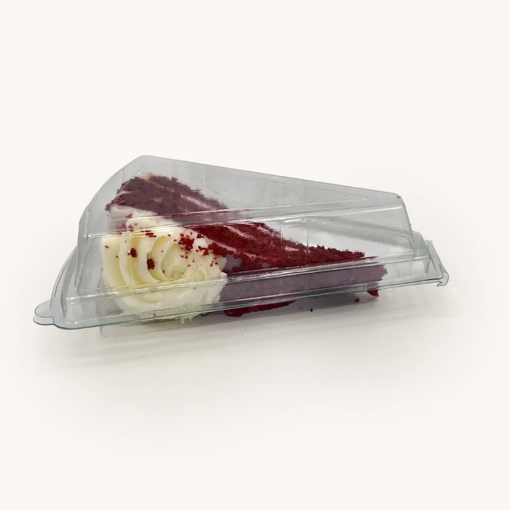 blister porcion de tarta transparente