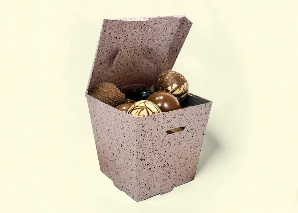 caja carton cascarilla cacao biodegradable